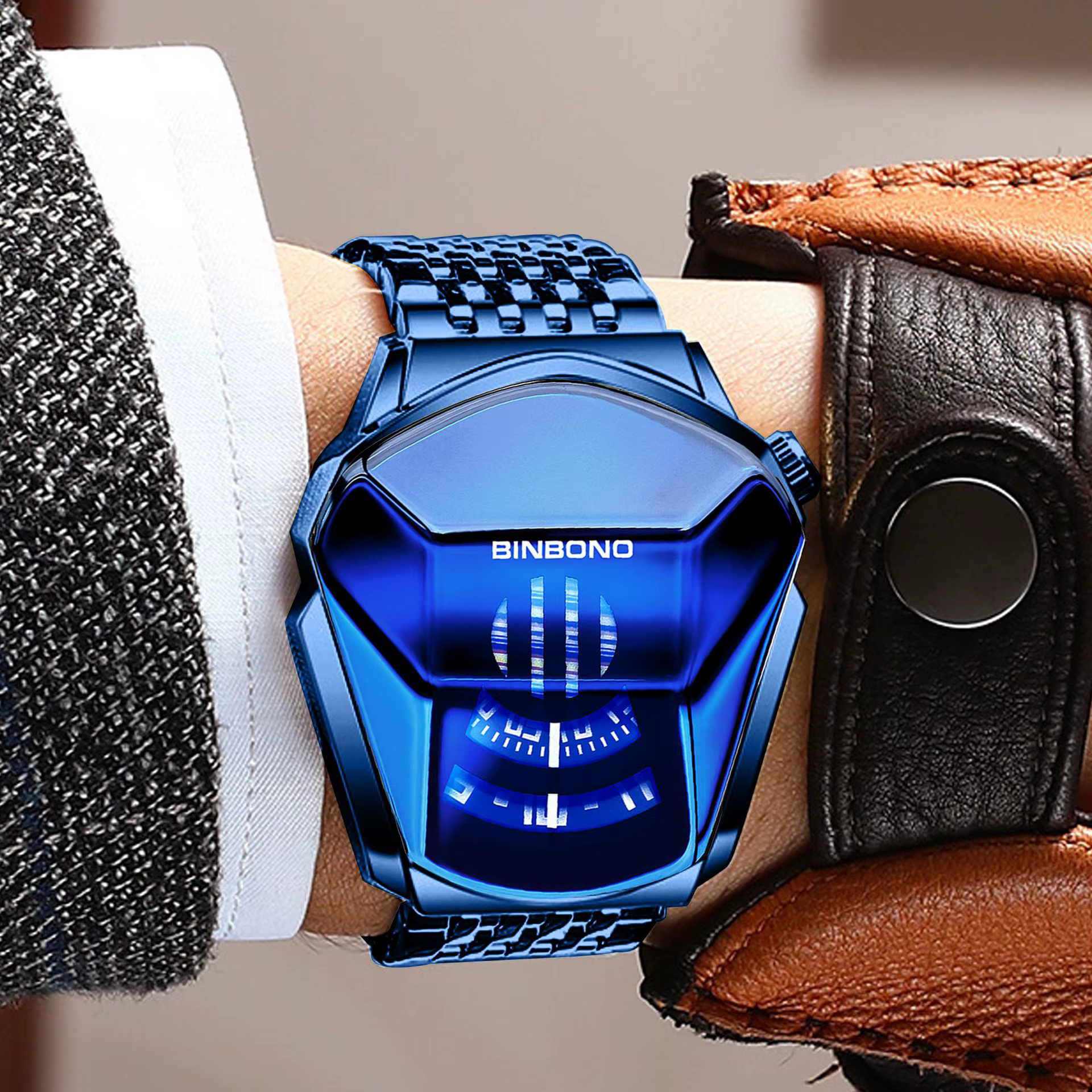Montres à quartz BINBOND Iron Man Face