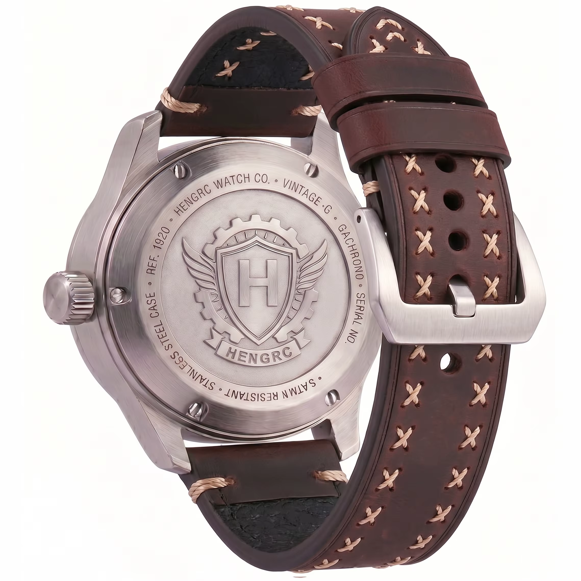Bracelet de montre en cuir véritable épais