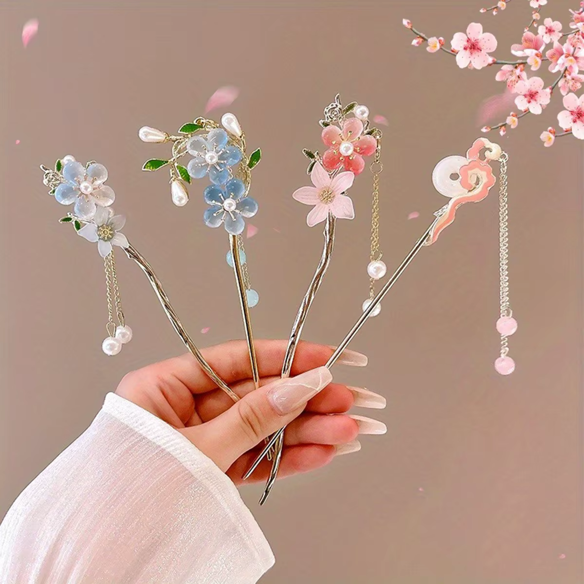 Accessoire de cheveux romantique de Style chinois, bijoux en alliage, aiguille à cheveux pour femmes, adapté à un usage quotidien, cadeaux, épingle à cheveux à la mode pour filles, 1 pièce