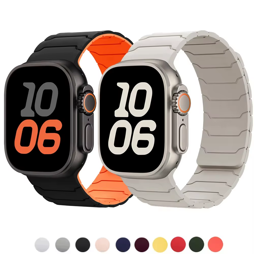 Bracelet en silicone magnétique pour Apple Watch
