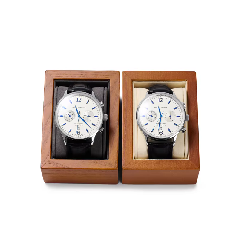 Boîte de rangement de montre en bois massif