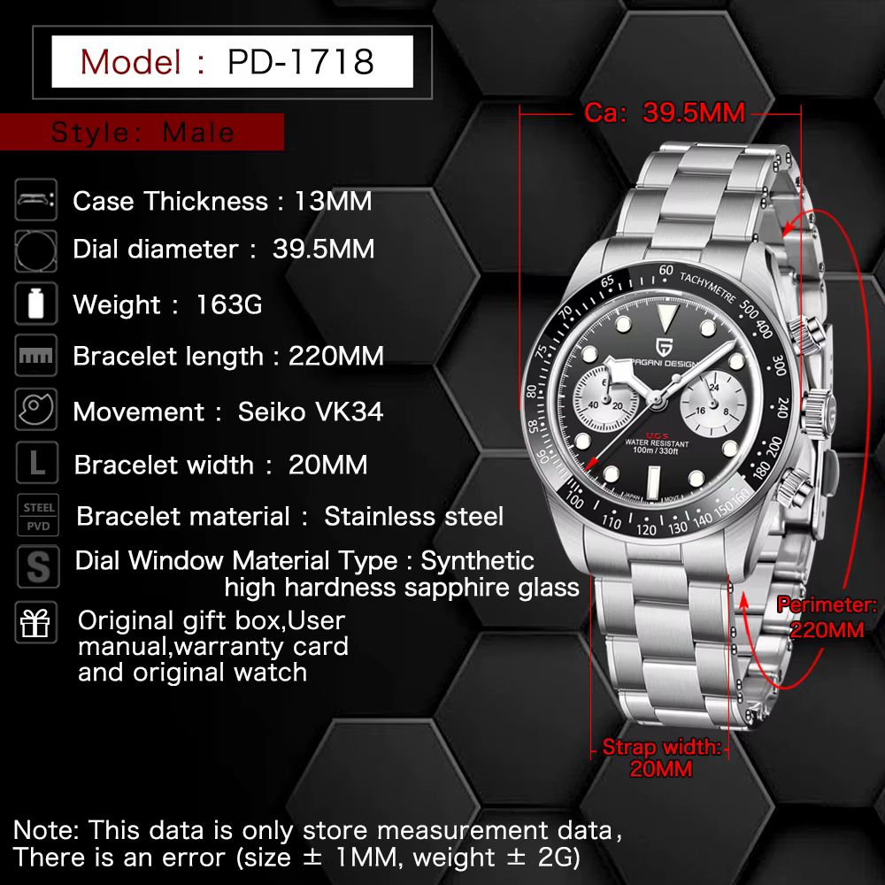 Nouvelle Montre Homme PAGANI DESIGN Panda 2026