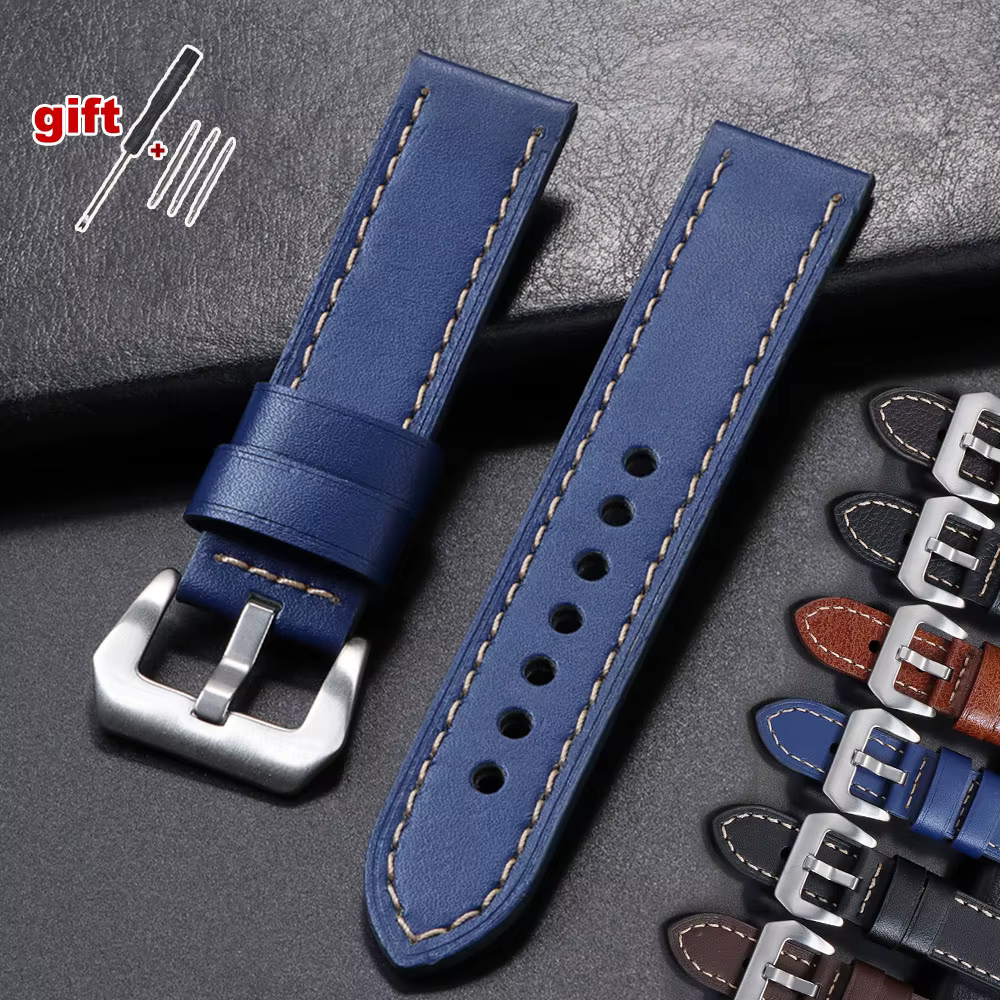 Bracelet de montre en cuir véritable