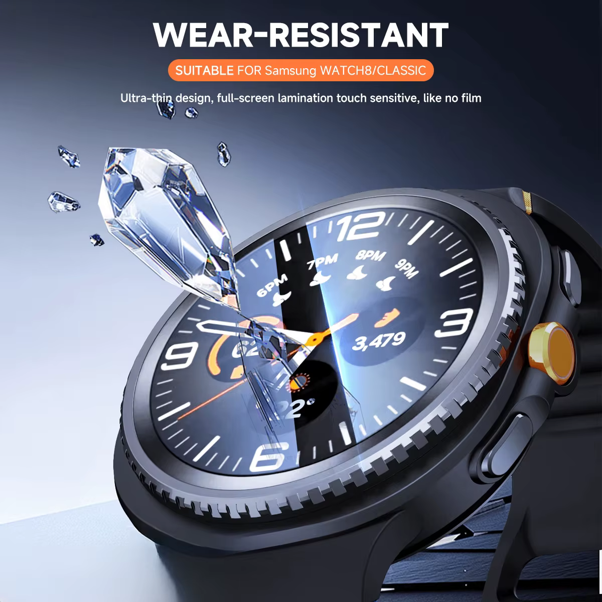 Verre trempé 9H pour Samsung Galaxy Watch 4 5 6 7 8 40/44mm Classic 42/46mm Watch7 Watch8 44 40mm