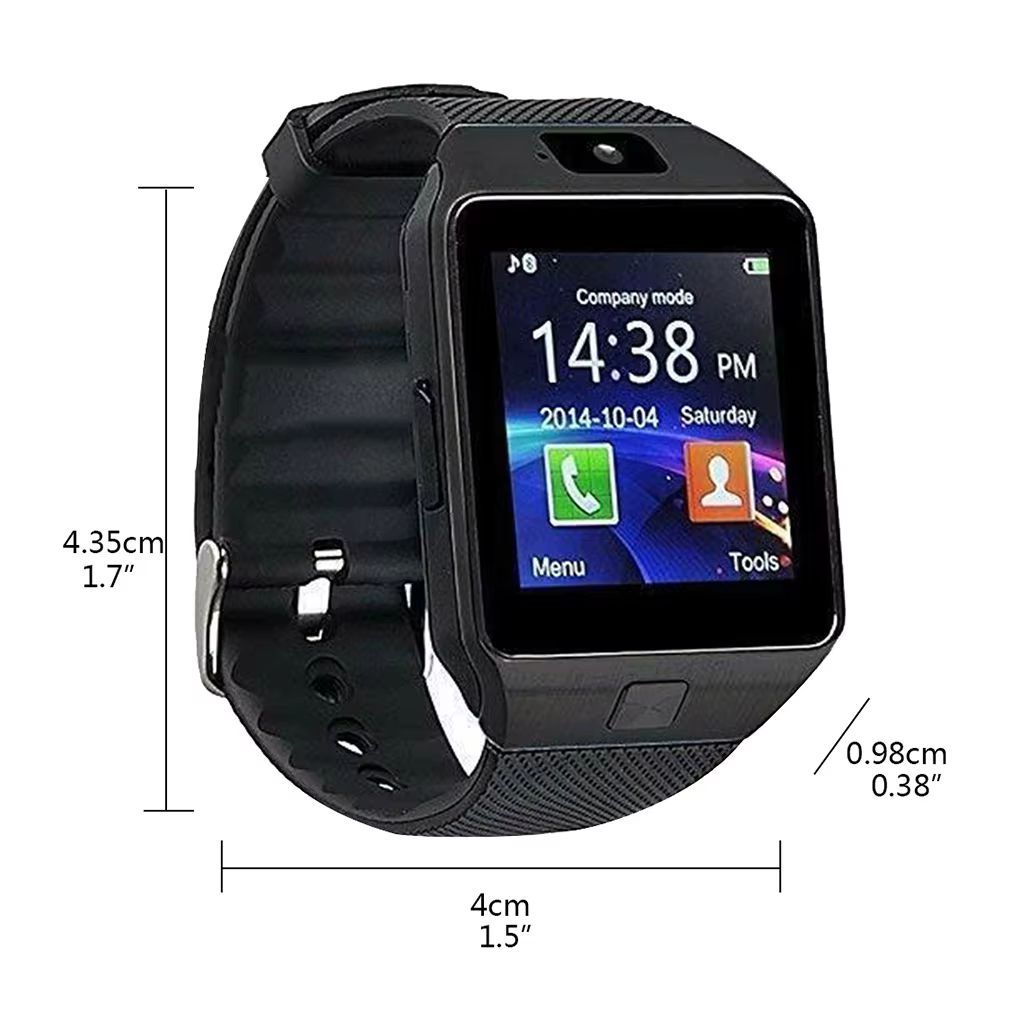 Montre connectée DZ09, bracelet multimédia avec écran tactile de 1