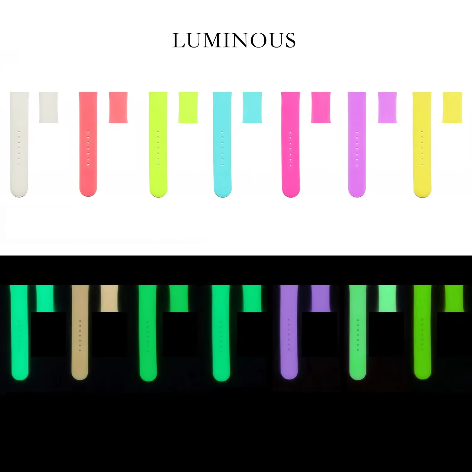 Bracelet lumineux en Silicone pour Apple Watch