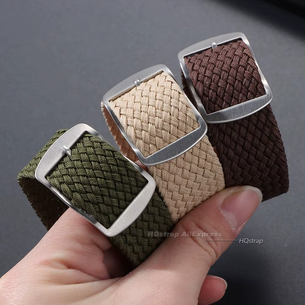 Bracelet de montre en toile tissée en Nylon 14mm 16mm 18mm 20mm 22mm pour Perlon pour Omega