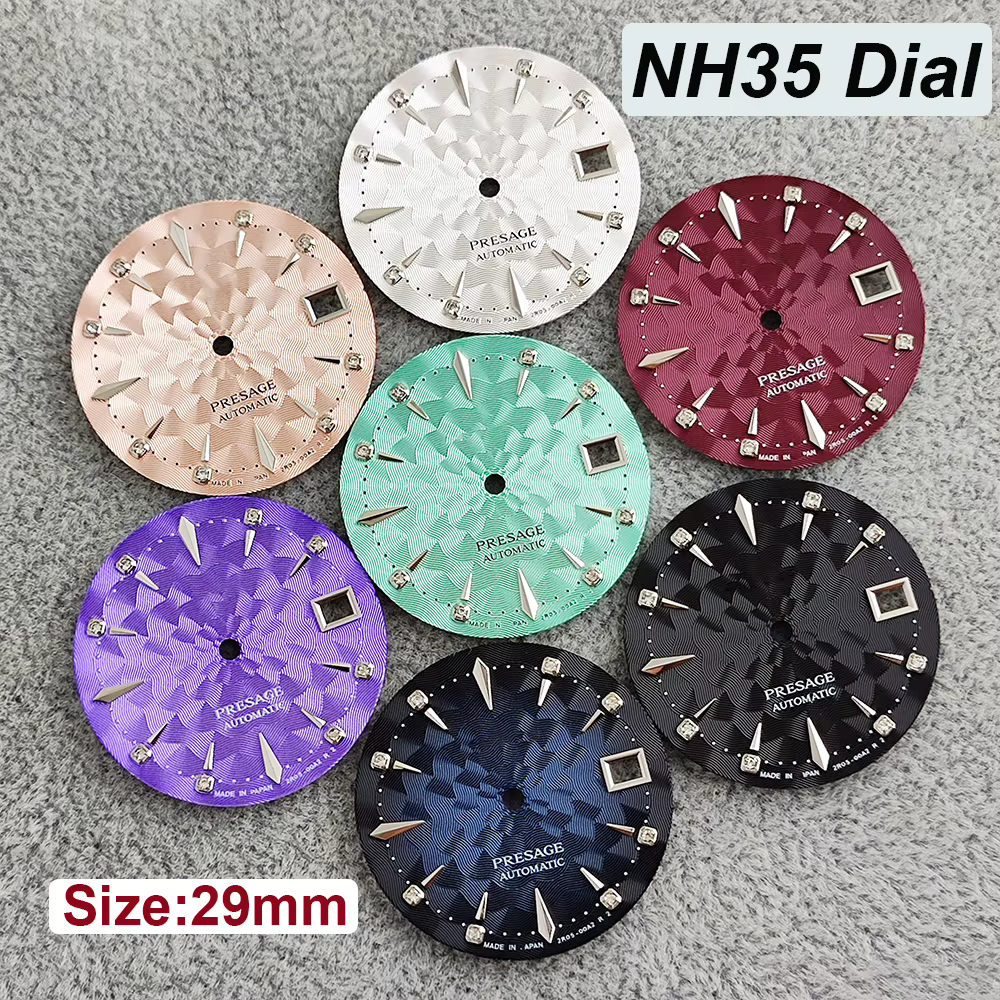 Cadran de montre Prestige S logo 29 mm pour mouvement automatique Mod NH35