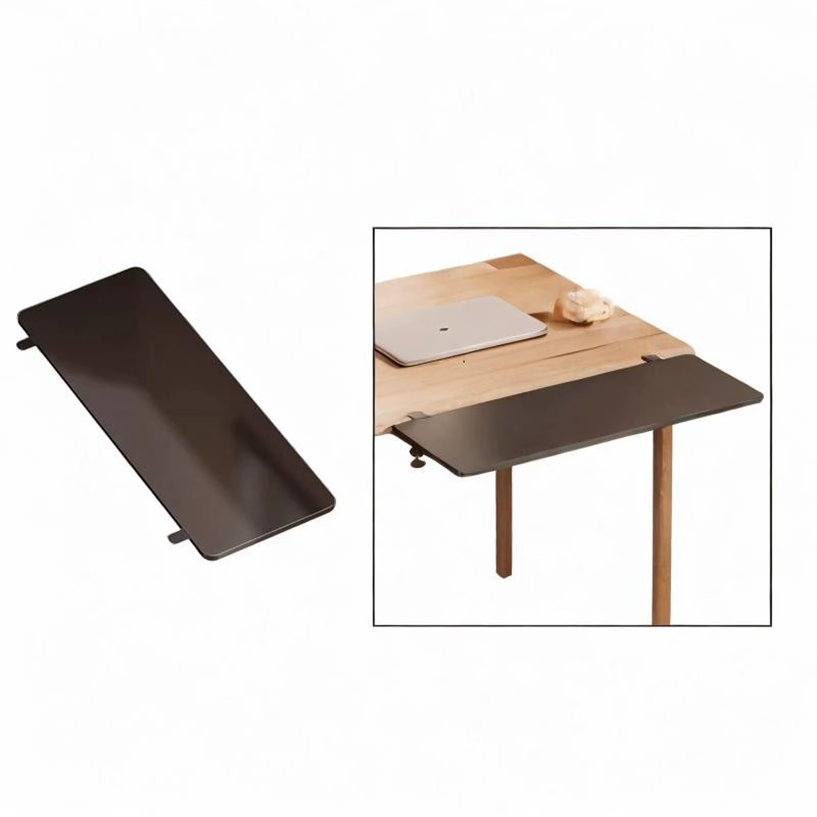 Plateau d'extension de bureau pour le bureau à domicile, fixation d'extension de Table d'ordinateur, plateau de clavier pliable noir, Support de poignet, repose-bras