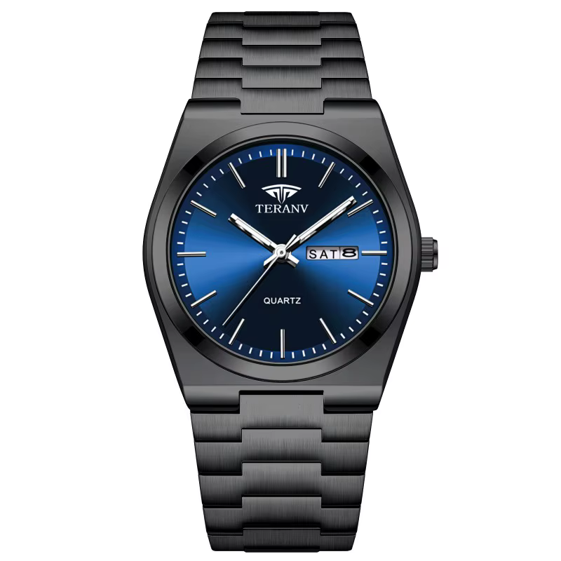 Montre pour homme, montre à quartz ultra-fine lumineuse
