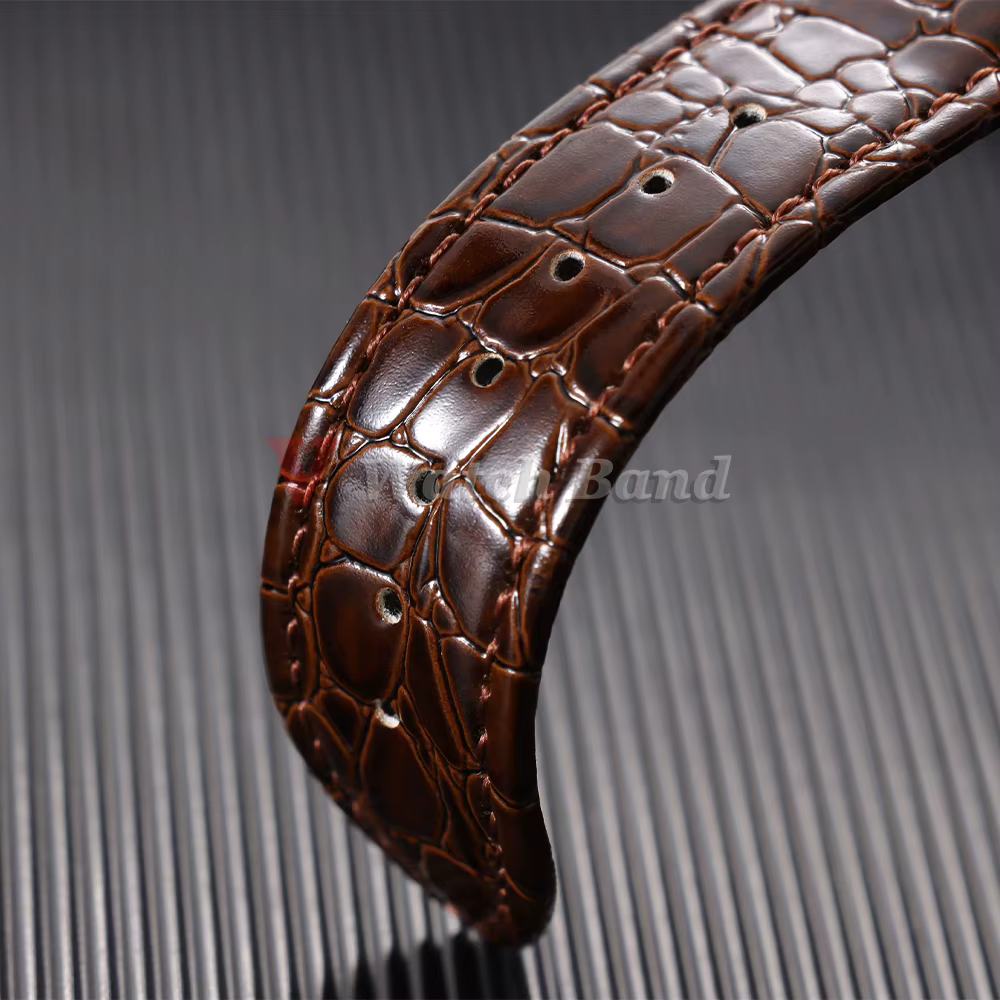 Bracelet de montre à motif crocodile