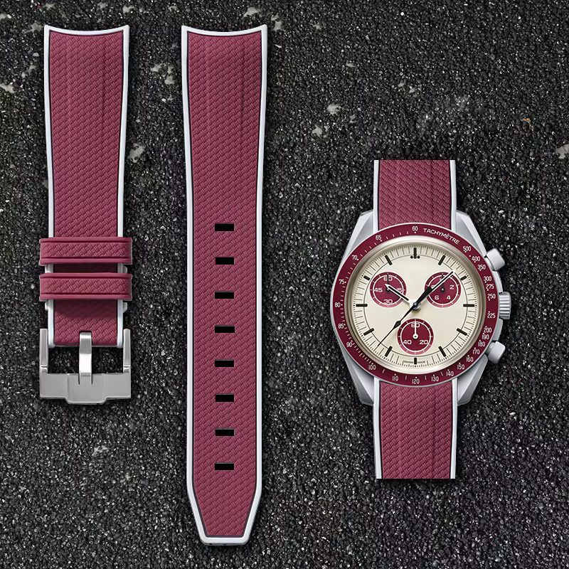 Pour Omega Swatch 20mm courbe Bracelet de montre Speedmaster MoonSwatch planète Snoopy
