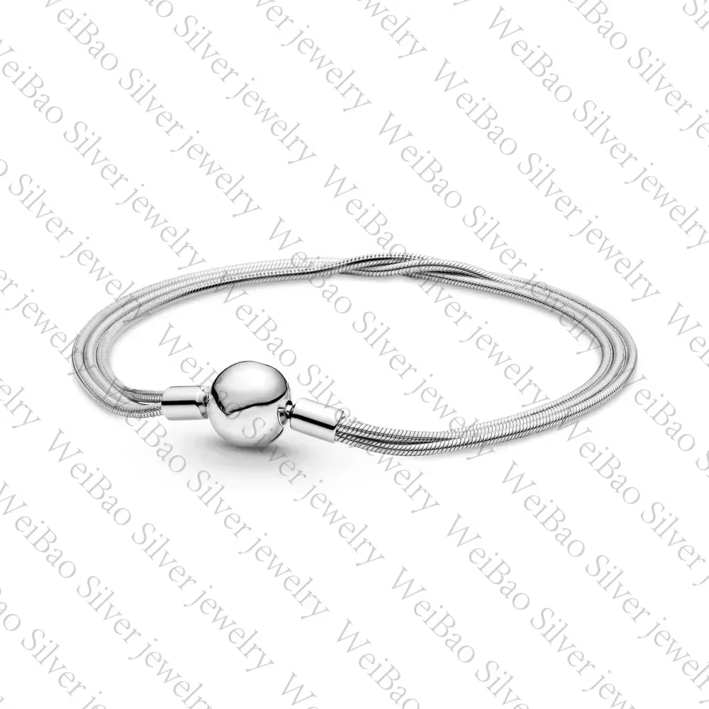 Bracelet chaîne serpent avec fermoir infini