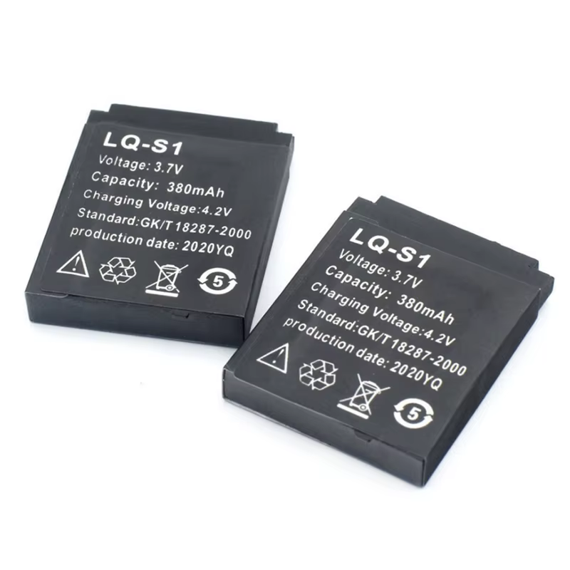 1-4 pièces LQ-S1 3.7V 380mAh batterie au lithium aste pour montre intelligente AB-S1 HLX-S1 DZ09 DJ-09 W8 A1 V8 X6 FYM-M9 SCX-M9 QW09