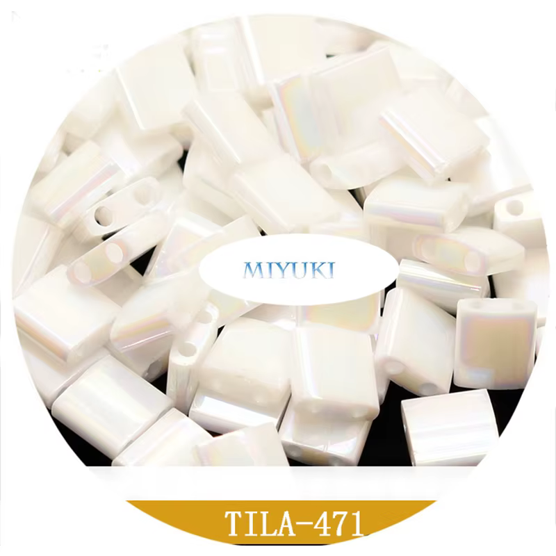 Miyuki – perles de Tila faites à la main, 5x5x1.9mm, série de couleurs unies, en verre, pour fabriquer des bijoux, importé du japon