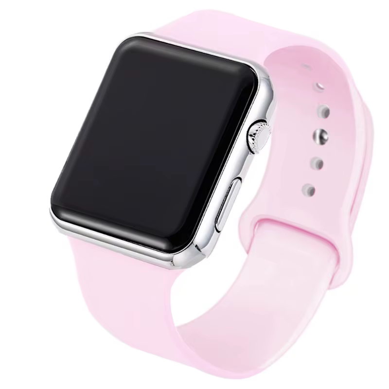 Mode Sport montre numérique pour femmes hommes carré montres LED décontracté Silicone électronique dames