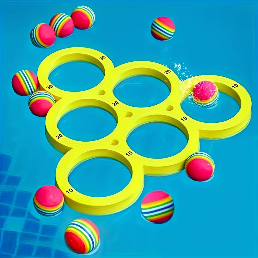 Ensemble de jeu de lancer de piscine, jouets de piscine flottants pour Sports aquatiques en famille, tapis de jeu d'eau de jeu de lancer