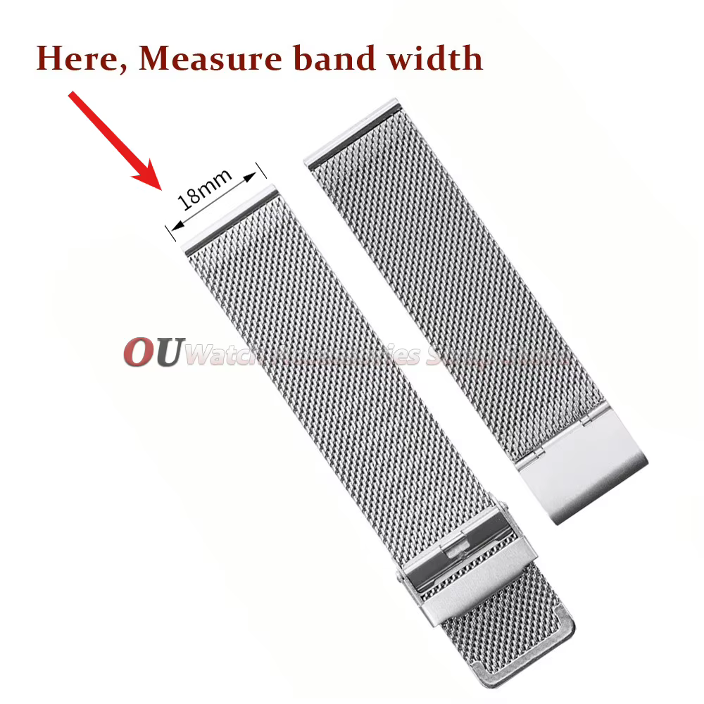 Bracelet Milanaise à Libération Rapide 18mm 20mm 22mm Universel en Acier Inoxydable Maille Fine 0.6mm 12mm 14mm 16mm 17mm 19mm 21mm 24mm