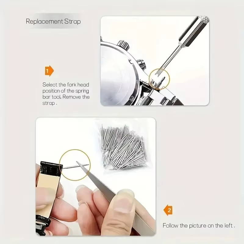 168 Kit de réparation de montres-Kit de tige de démontage et d'ouverture de boîtier