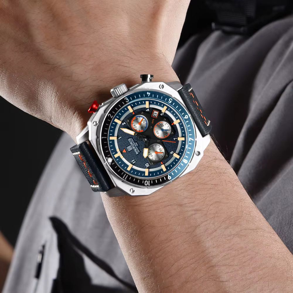 NAVIFORCE Top marque montre de luxe mode Quartz montre-bracelet pour hommes Relogio Masculino bracelet en cuir multifonctionnel homme montres
