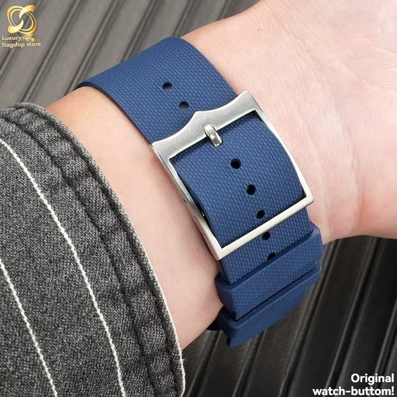 Bracelet de montre en caoutchouc fluoré de qualité supérieure pour la série Tudor FXD