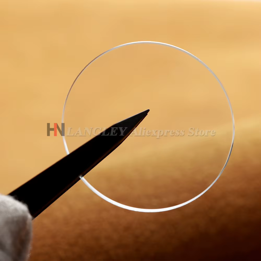 Verre de montre rond de remplacement plat