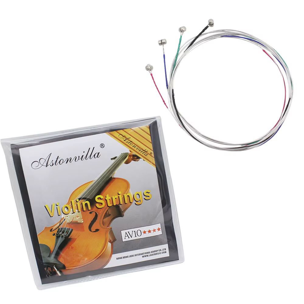 Ensemble d'accessoires pour violon, pièces de violon économiques avec cordes de violon/silencieux/rosin/cloth de nettoyage, outils pour instruments de musique de haute qualité