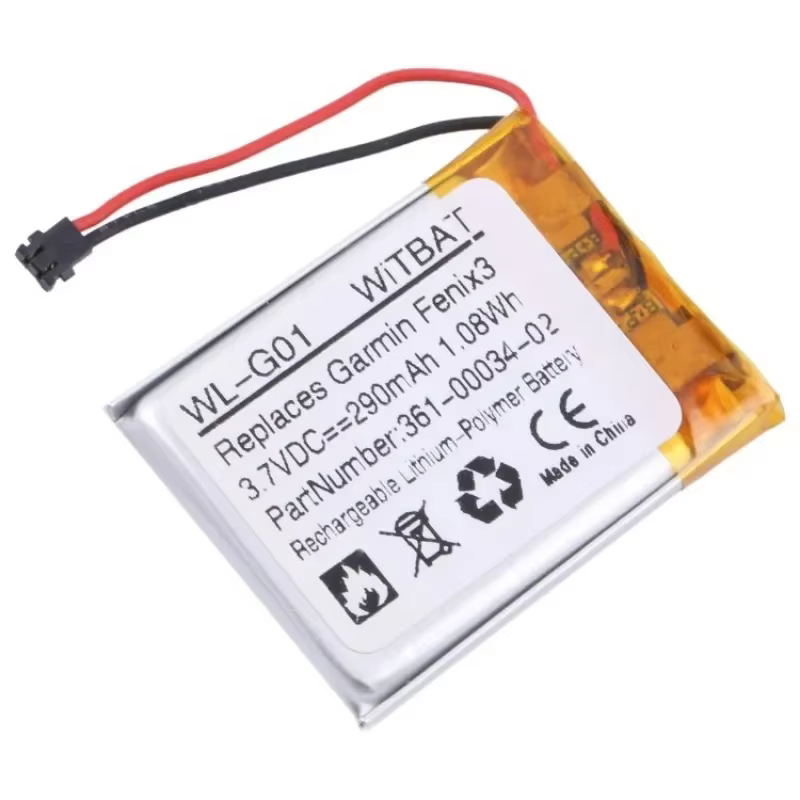 Nouveau 361-00034-02 3.7V 290mAh batterie de montre intelligente pour Garmin Fenix 3 Fenix3 HR Batteries rechargeables