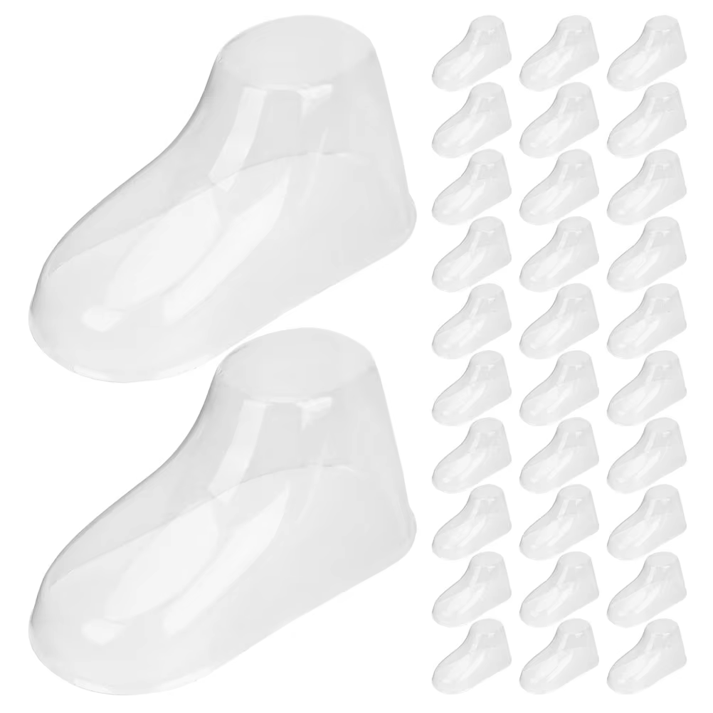 Présentoir de chaussures en plastique PVC pour tout-petits, modèle de pied de bébé, moule à chaussures, support de chaussons, supports de modèles, 120 pièces
