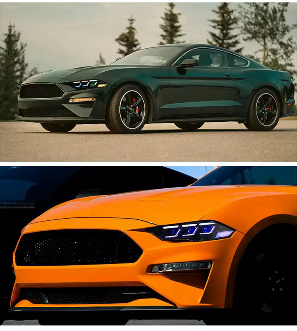 Feux de sauna à LED pour Ford Mustang, assemblage de feux avant de voiture modifiés, accessoires, 2015, 2016, 2017, 2018, 2019, 2020, 2021, 2022