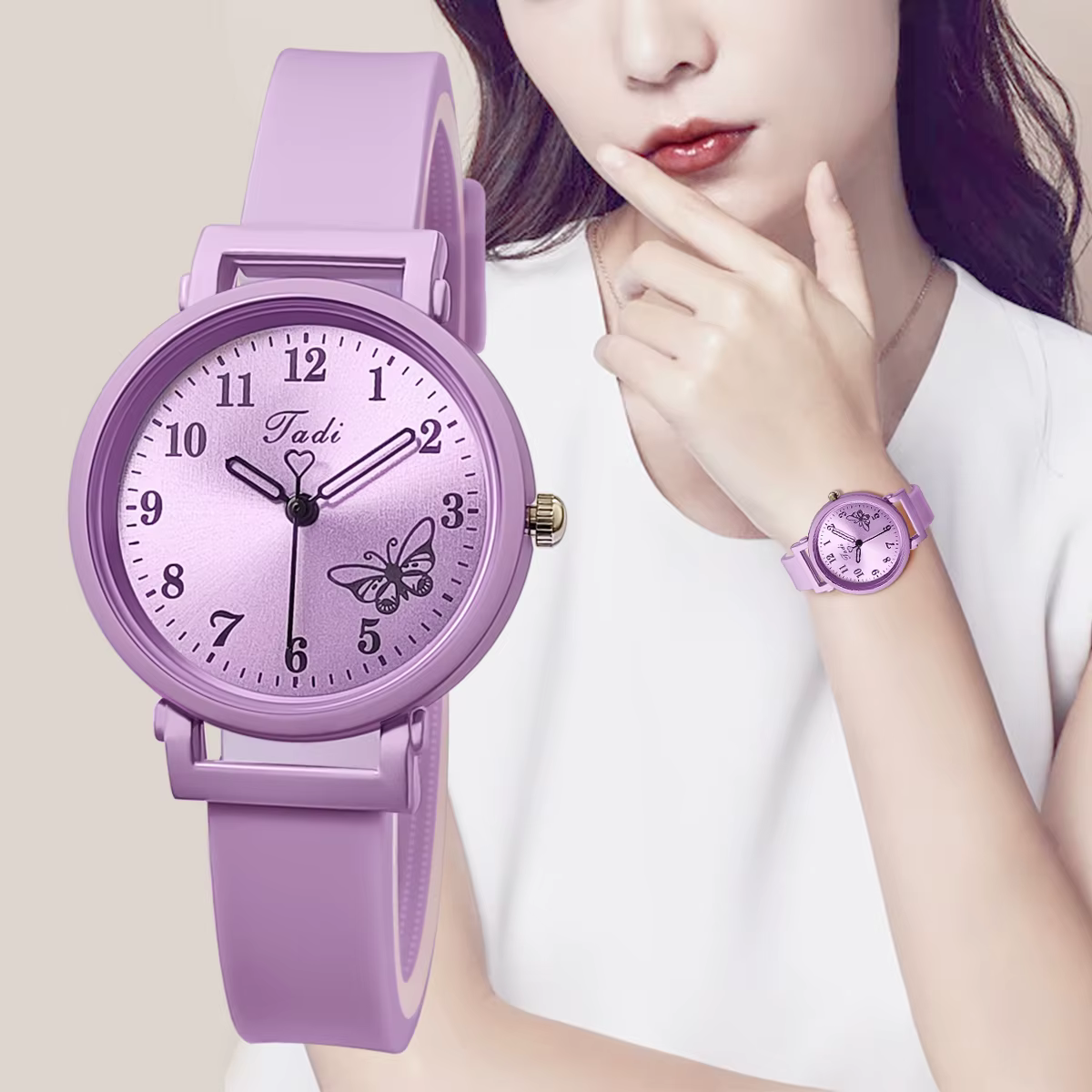 Montre pour femme bracelet en Silicone montre-bracelet montres à Quartz femmes horloge décontracté