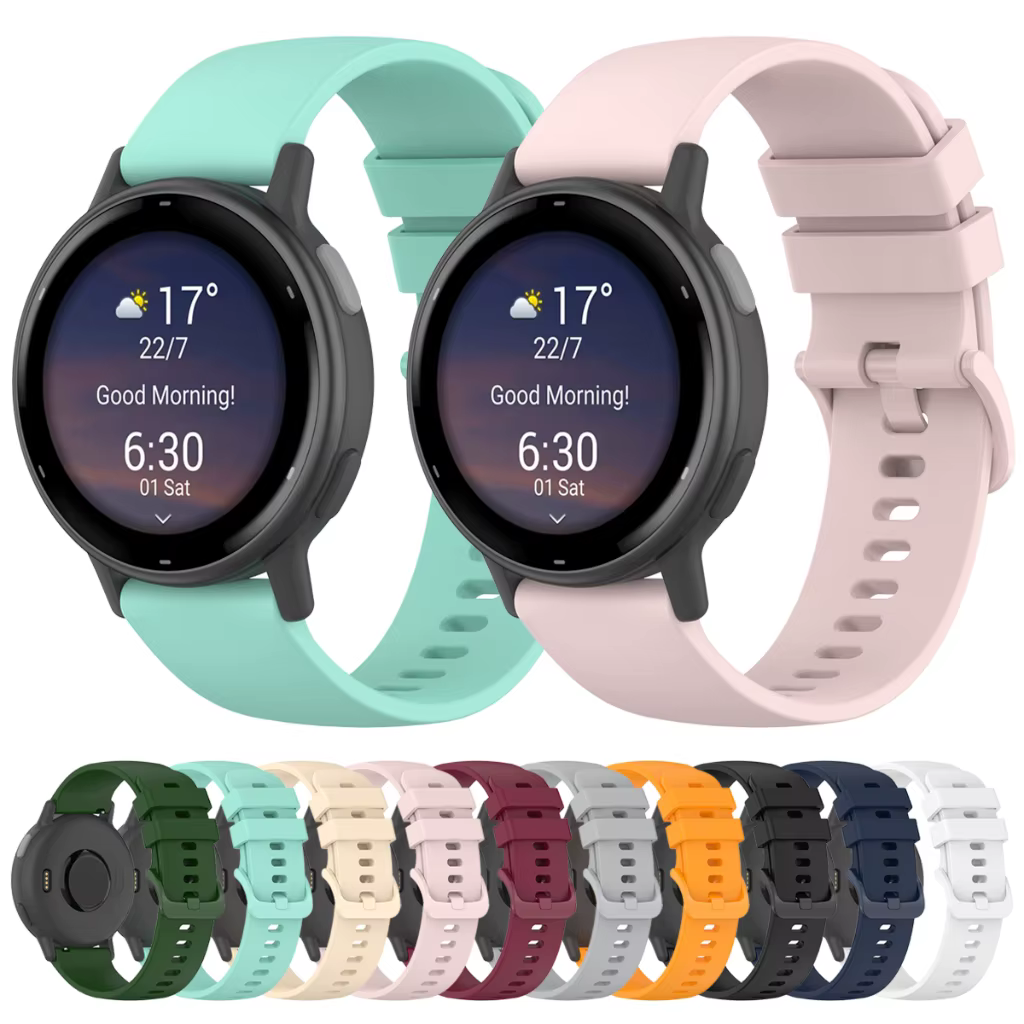 Pour Garmin Vivoactive 5 Bracelet en Silicone 20mm couleur unie