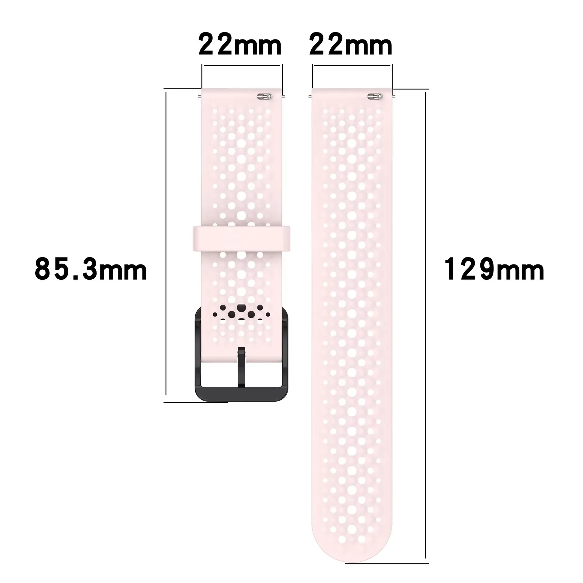 Bracelet de sport respirant 20mm 22mm pour montre Amazfit Active Max