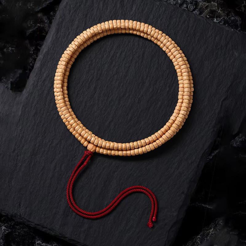 Bracelets de méditation de qualité supérieure pour hommes, style tibétain, 108 perles de cyprès vibrées à chaud, pour femmes