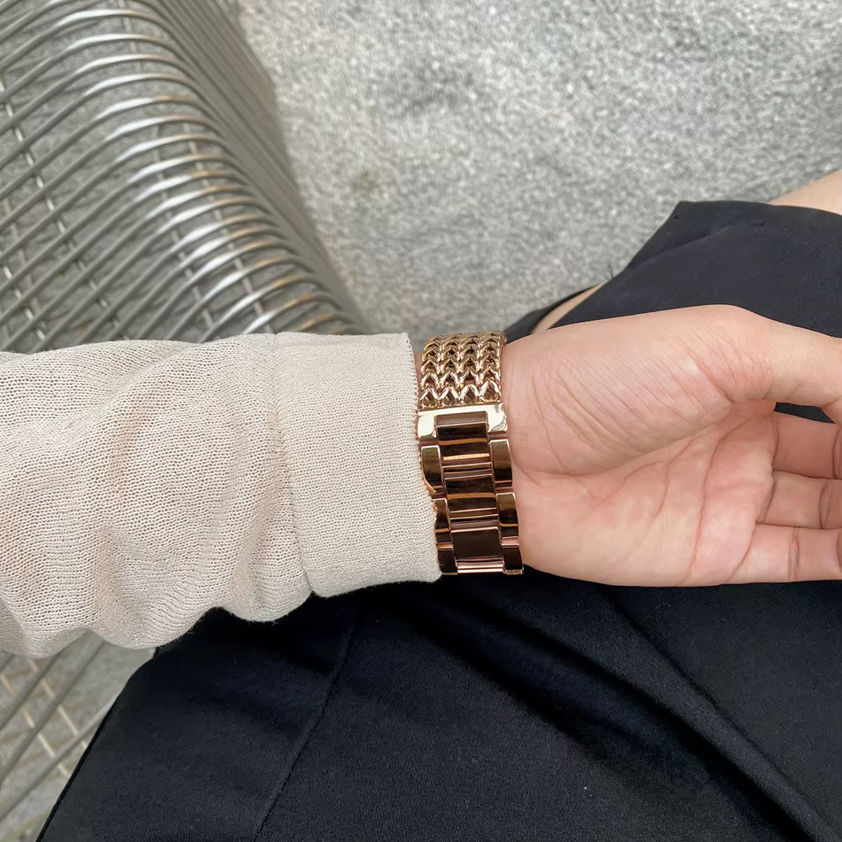 Bracelet à maillons de luxe pour Apple Watch