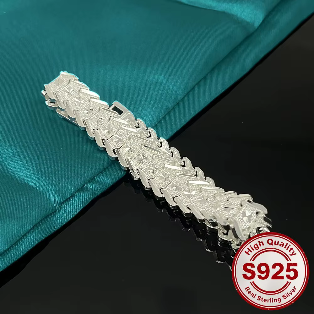 Bracelet Noble Original en argent sterling 925, couleur or 18 carats, joli bracelet pour femmes et hommes, bijoux de créateur de mode, pour fête et mariage