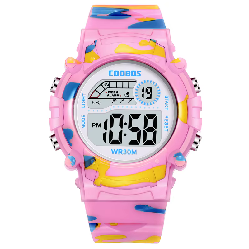 COOBOS enfants montre Camouflage sport électronique