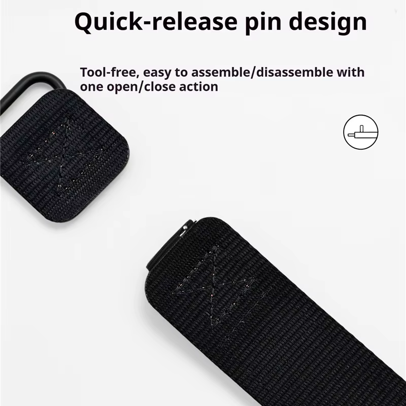 Bracelet de montre en nylon à boucle auto-agrippante 16mm 18mm 20mm 22mm à libération rapide pour hommes, sport et plein air, bracelet de remplacement pour Casio et Seiko