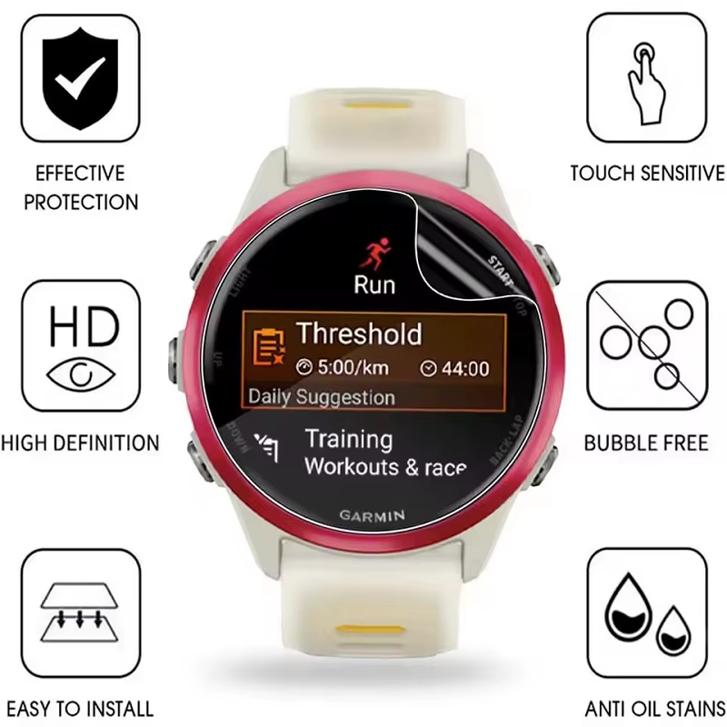 Protecteur d'écran pour montre connectée Garmin Forerunner 55 255 245 735 XT 745 935 235 955 965 945 45 165
