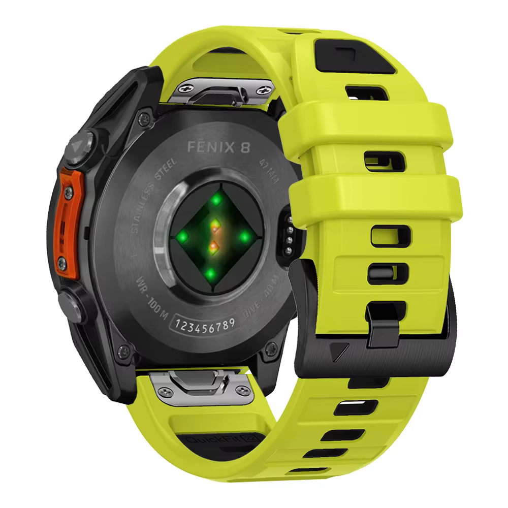 Bande Fenix8 QuickFit 26mm 22mm pour Garmin Fenix E 8 7 7X 6 6X 5 5X/Epix Pro 47mm 51mm/Enduro 3 Bracelet en Silicone bicolore