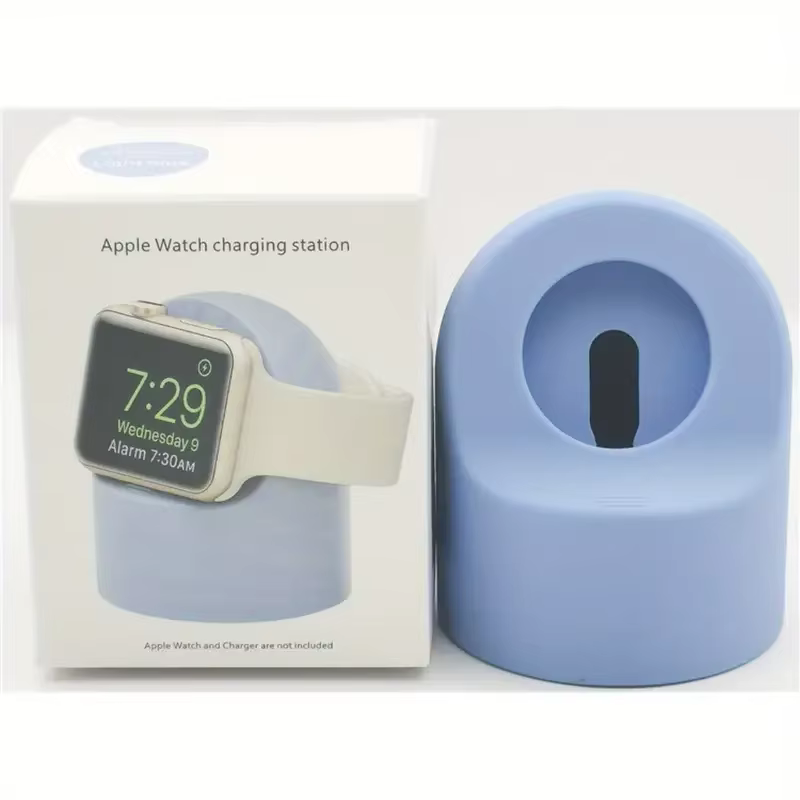 Station de chargement en Silicone pour Apple Watch série 11 10 9 8 7 6 5 SE Ultra 3 2 1