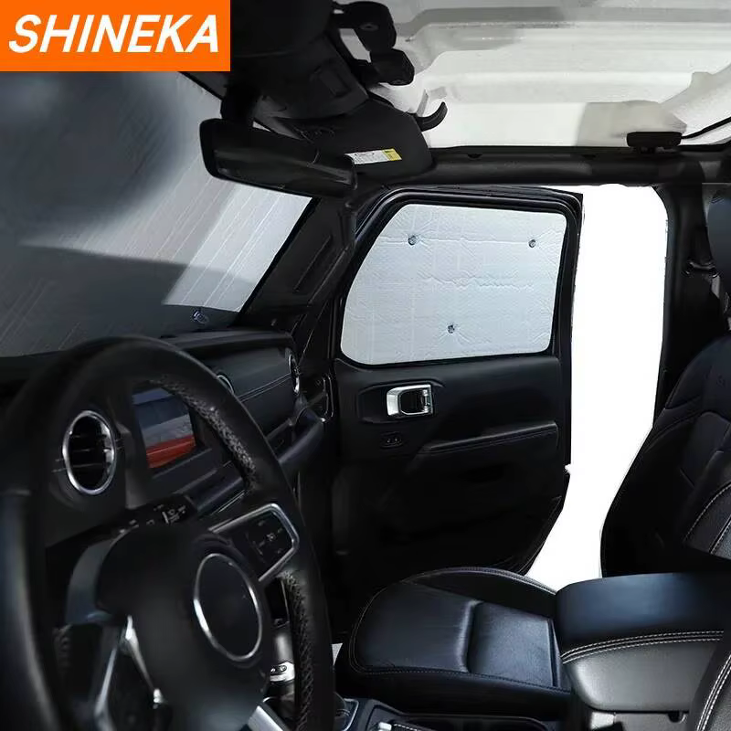 SHINEKA – pare-brise de fenêtre de voiture, couverture de pare-soleil pour Jeep Wrangler JL 2018 2019 2020 2021 2022 2023 2024, accessoires