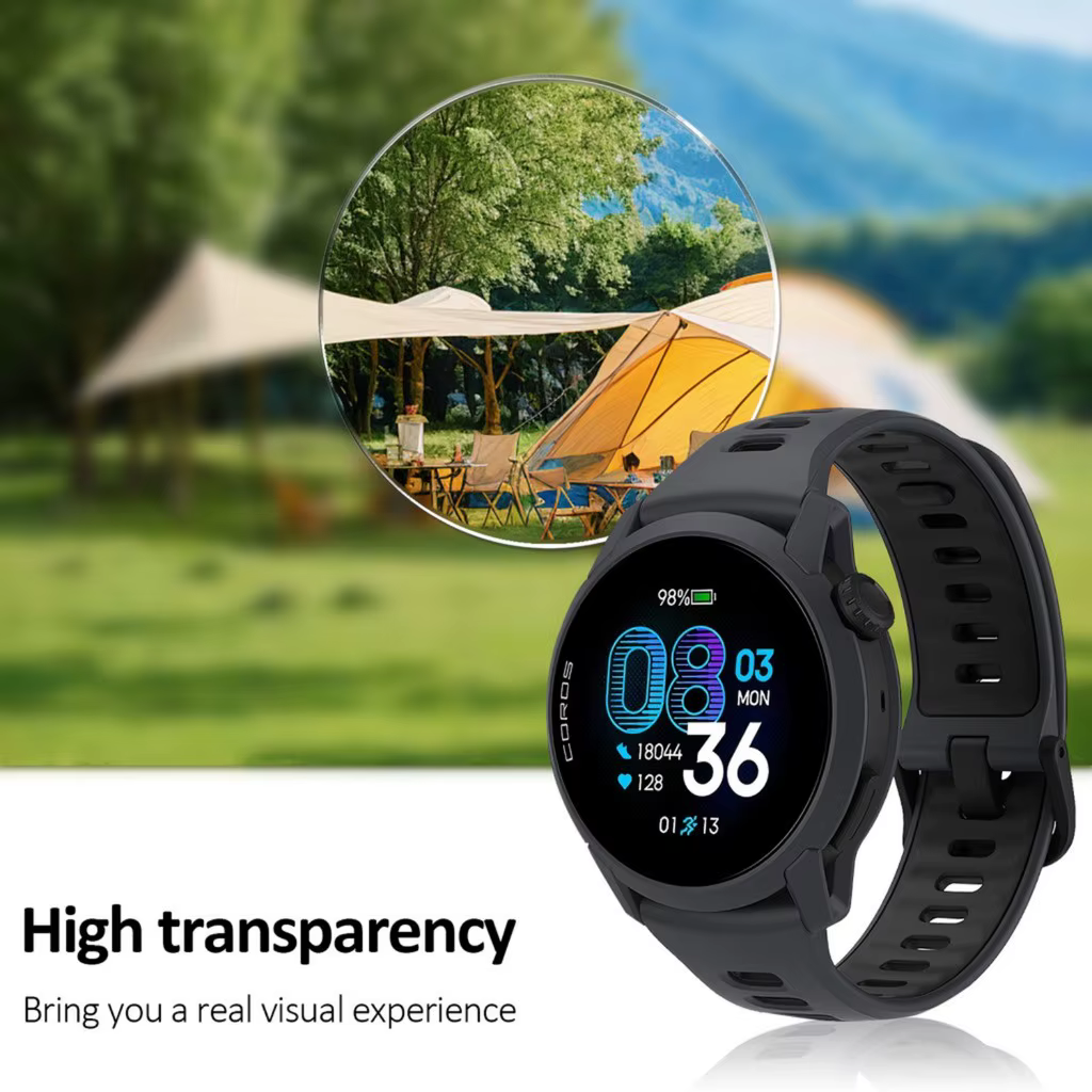 Verre transparent HD 2.5D pour montre intelligente Coros Pace 2 4 3 PRO
