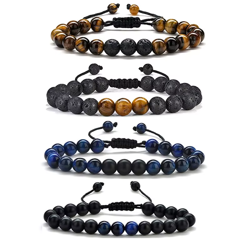 Bracelet œil de tigre pour hommes