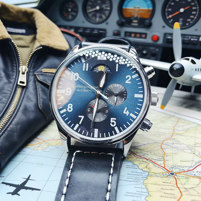 Montre mécanique automatique pour homme avec design squelette