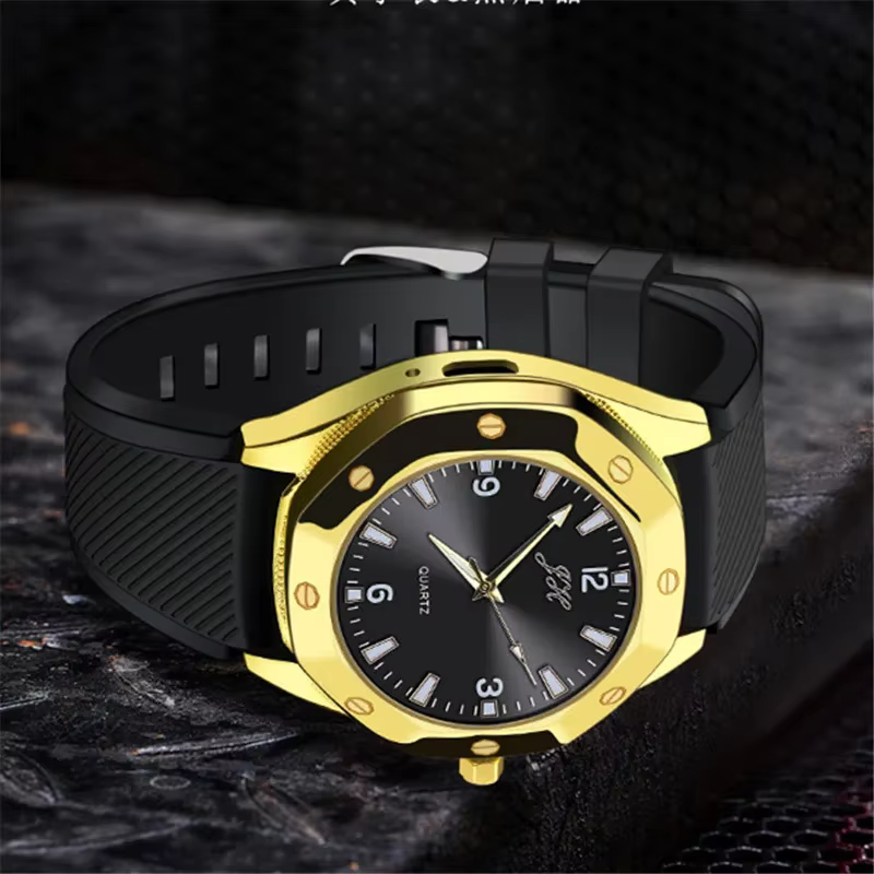 Nouvelle montre connectée avec briquet électrique, véritable cadran, coupe-vent, rechargeable par USB, allumeur portable, accessoire de fumeur pour homme en extérieur