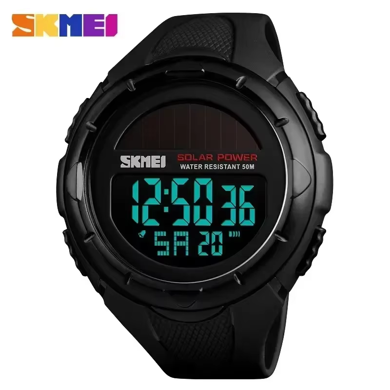SKMEI 1405 Sport numérique hommes montres solaire pour l'alimentation alarme environnementale mâle horloge reloj hombre