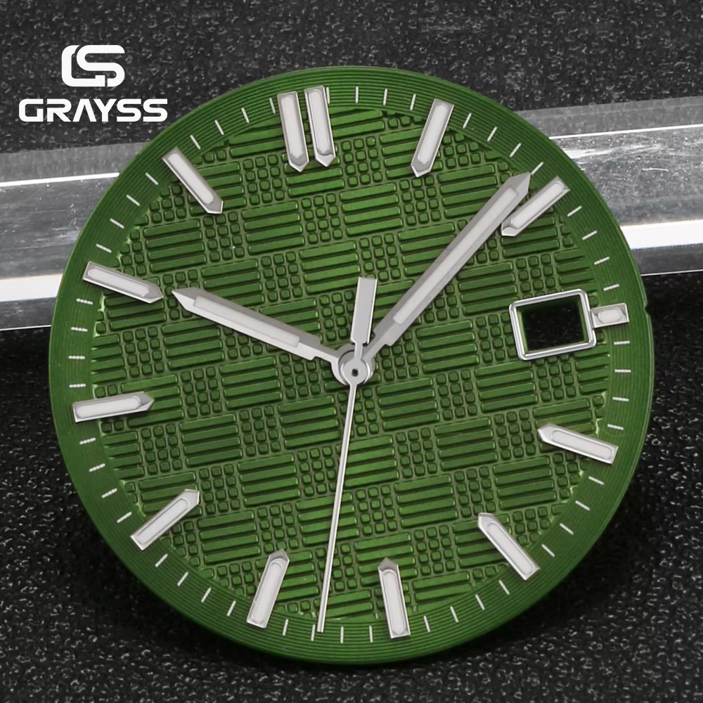 Cadran de montre stérile 31 mm bleu glace/vert/noir