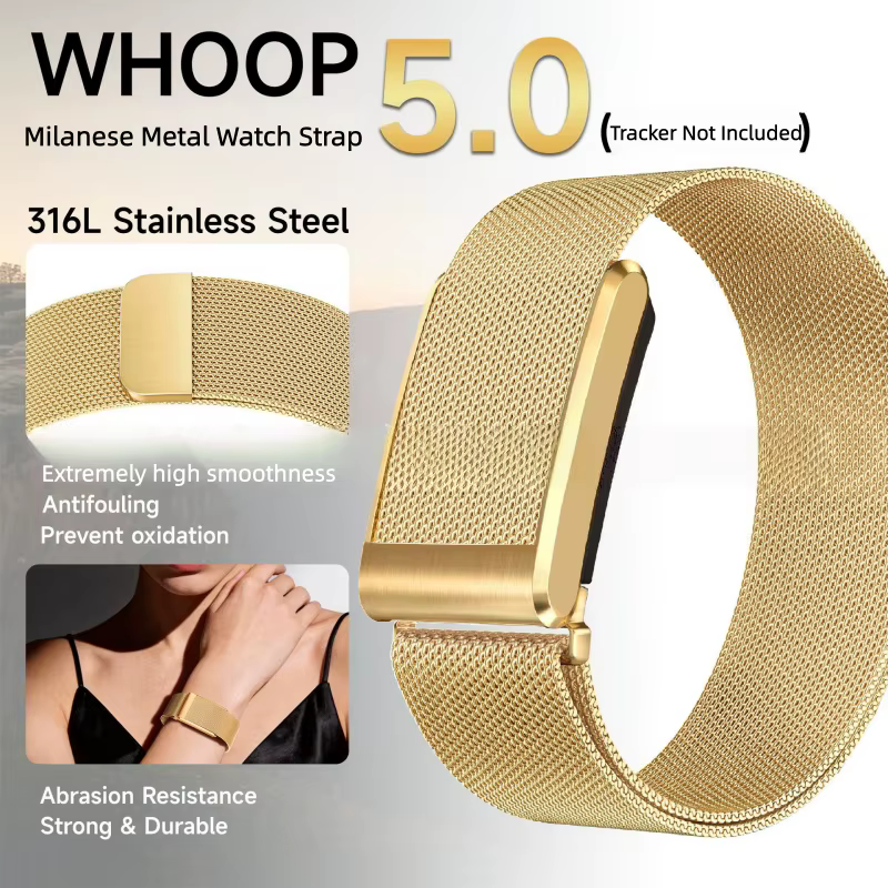 Bracelets en métal milanais pour montres Whoop 5.0