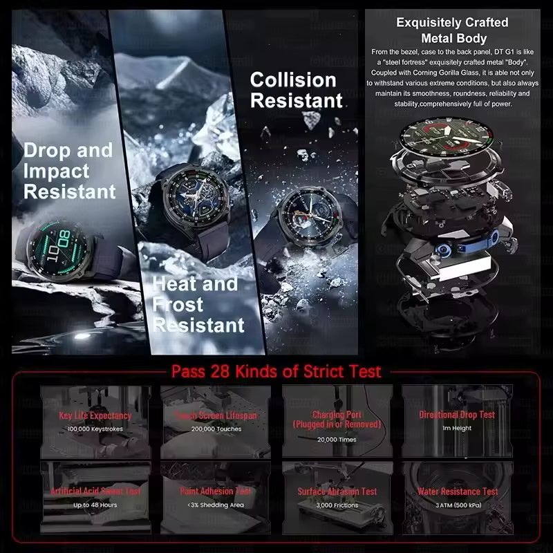 Montres intelligentes de plongée profonde pour homme